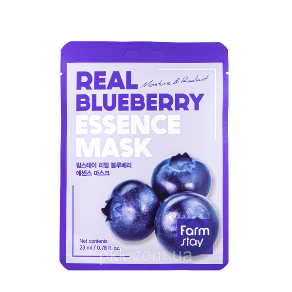 Маска для кожи лица FarmStay Real Blueberry восстанавливающая тканевая 23 мл FS 7921 фото